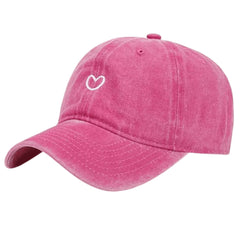 Heart Embroidery Baseball Cap
