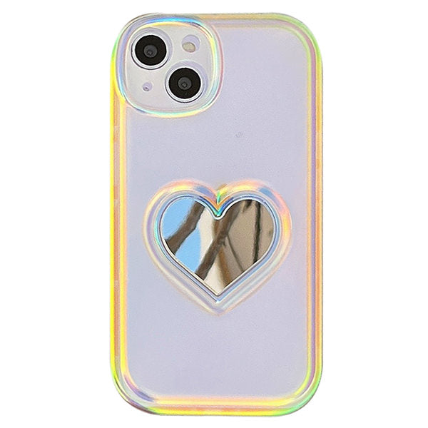 Holographic Heart Mirror iPhone Case
