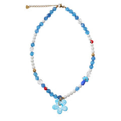 Indie Kid Flower Beaded Necklace