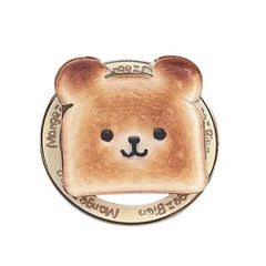 Kawaii Bear Toast Phone Grip