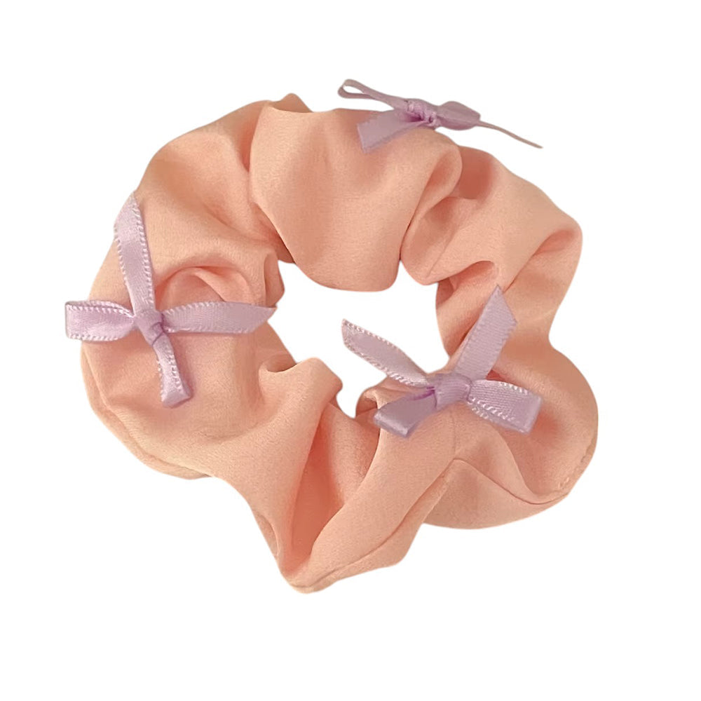 Korean Style Bows Satin Scrunchie