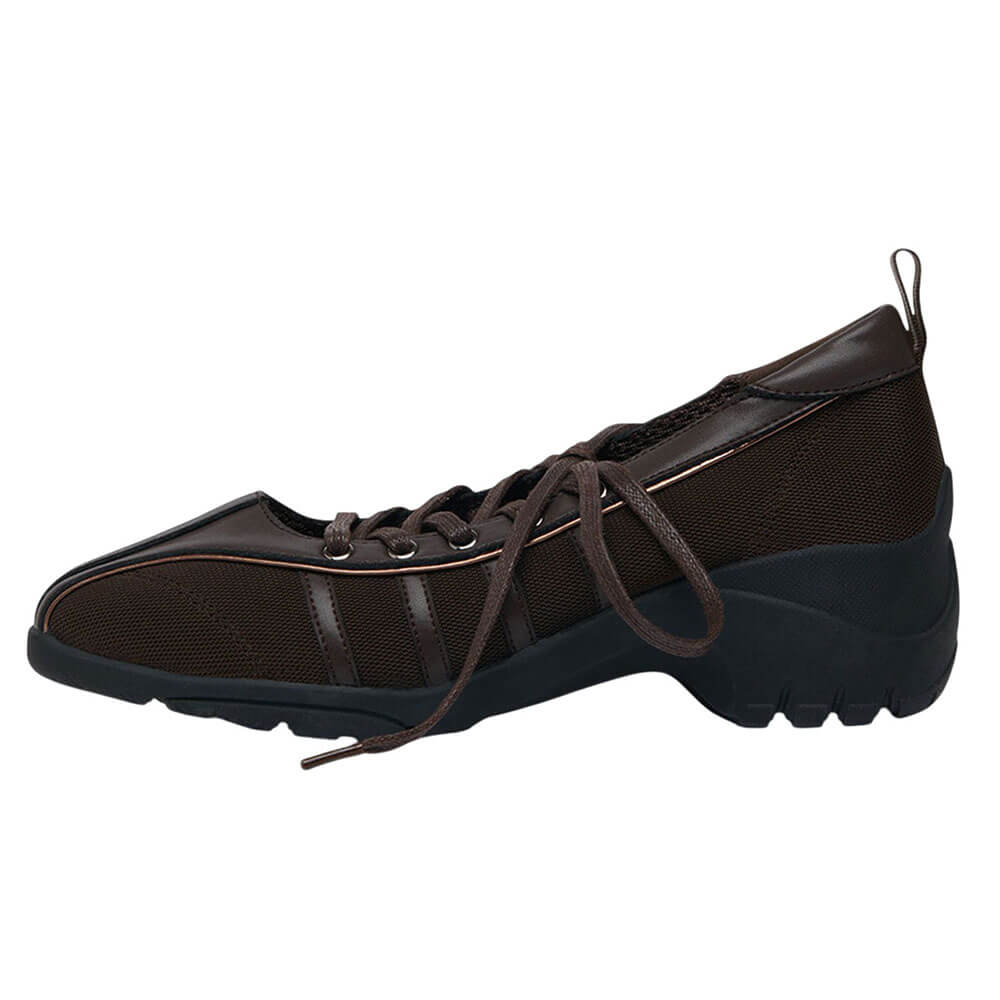 Model Behavior Lace Up Ballet Heeled Sneakers