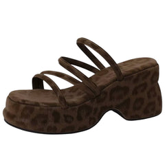 Leopard Print Open Toe Sandals