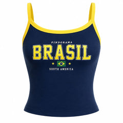 Navy Blue Brazil Top