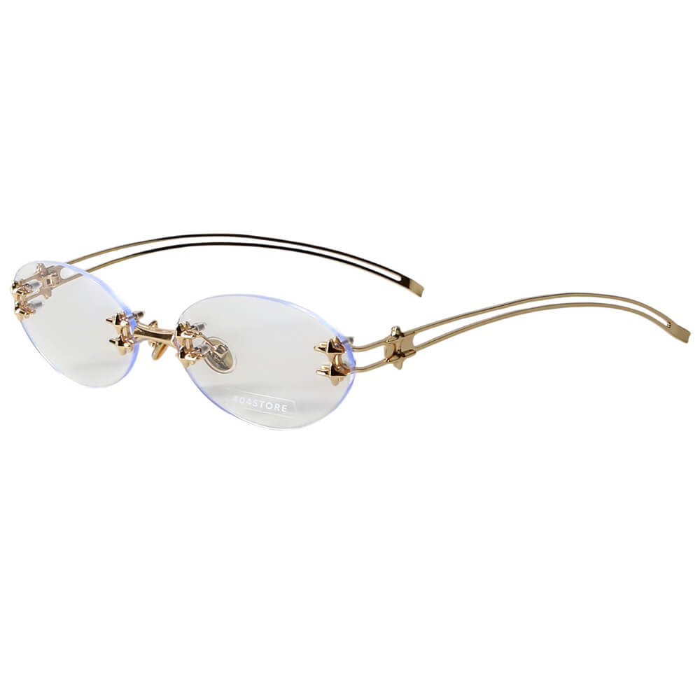 Drama Dealer Oval Rimless Glasses