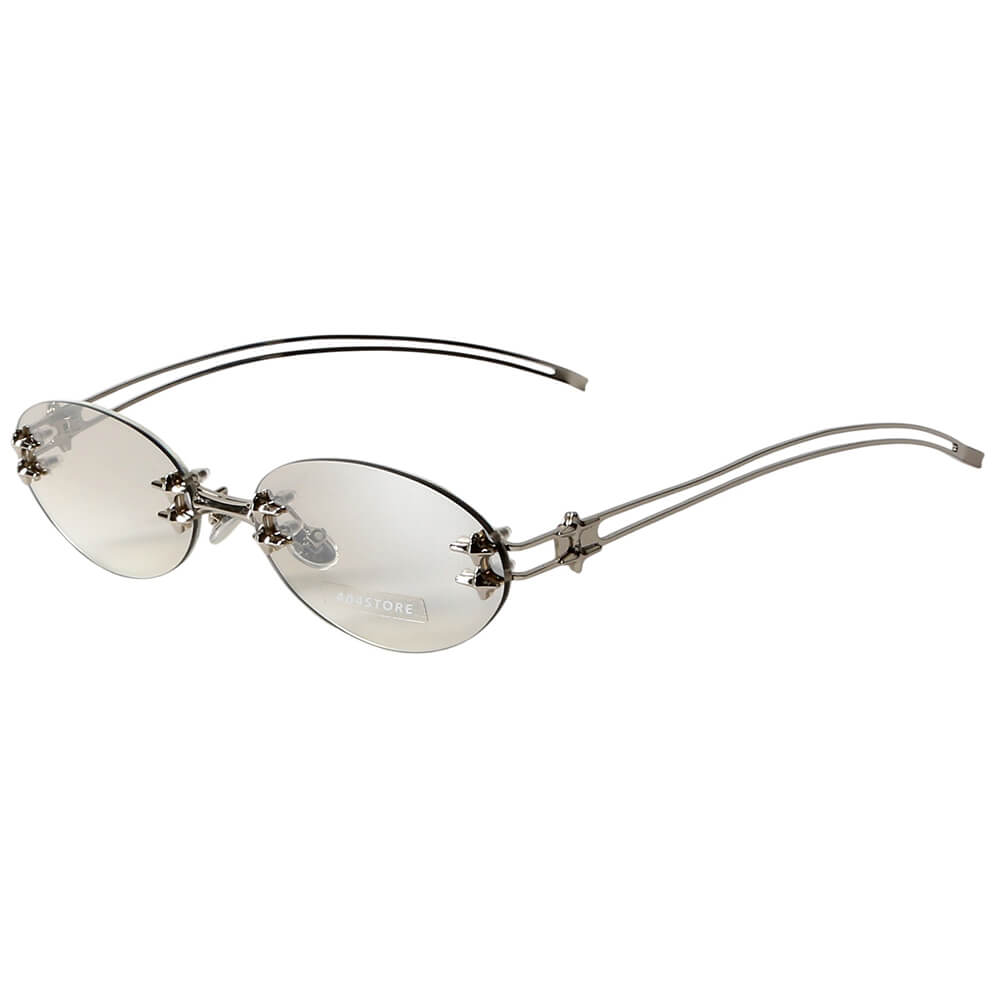 Drama Dealer Oval Rimless Glasses