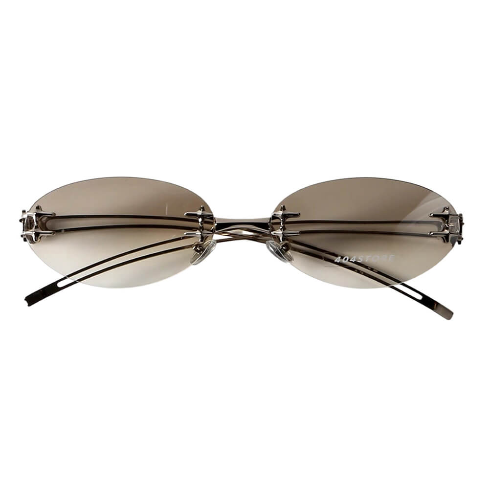 Drama Dealer Oval Rimless Glasses