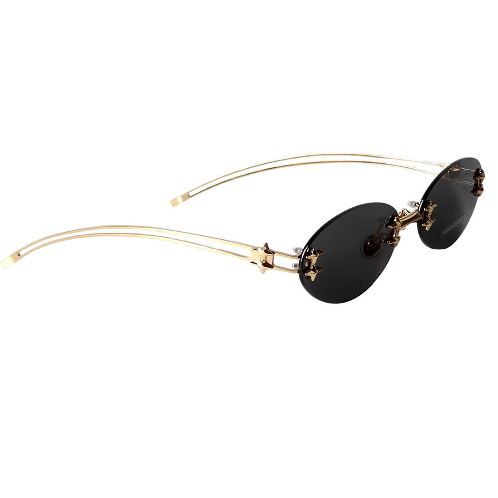 Drama Dealer Oval Rimless Glasses