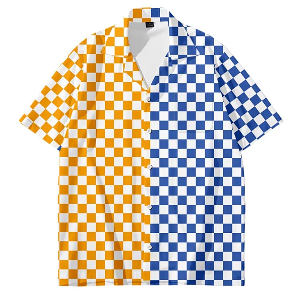Oversized Checkered Button-Up Shirt