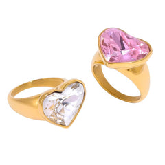 Blush Oversized Heart Ring
