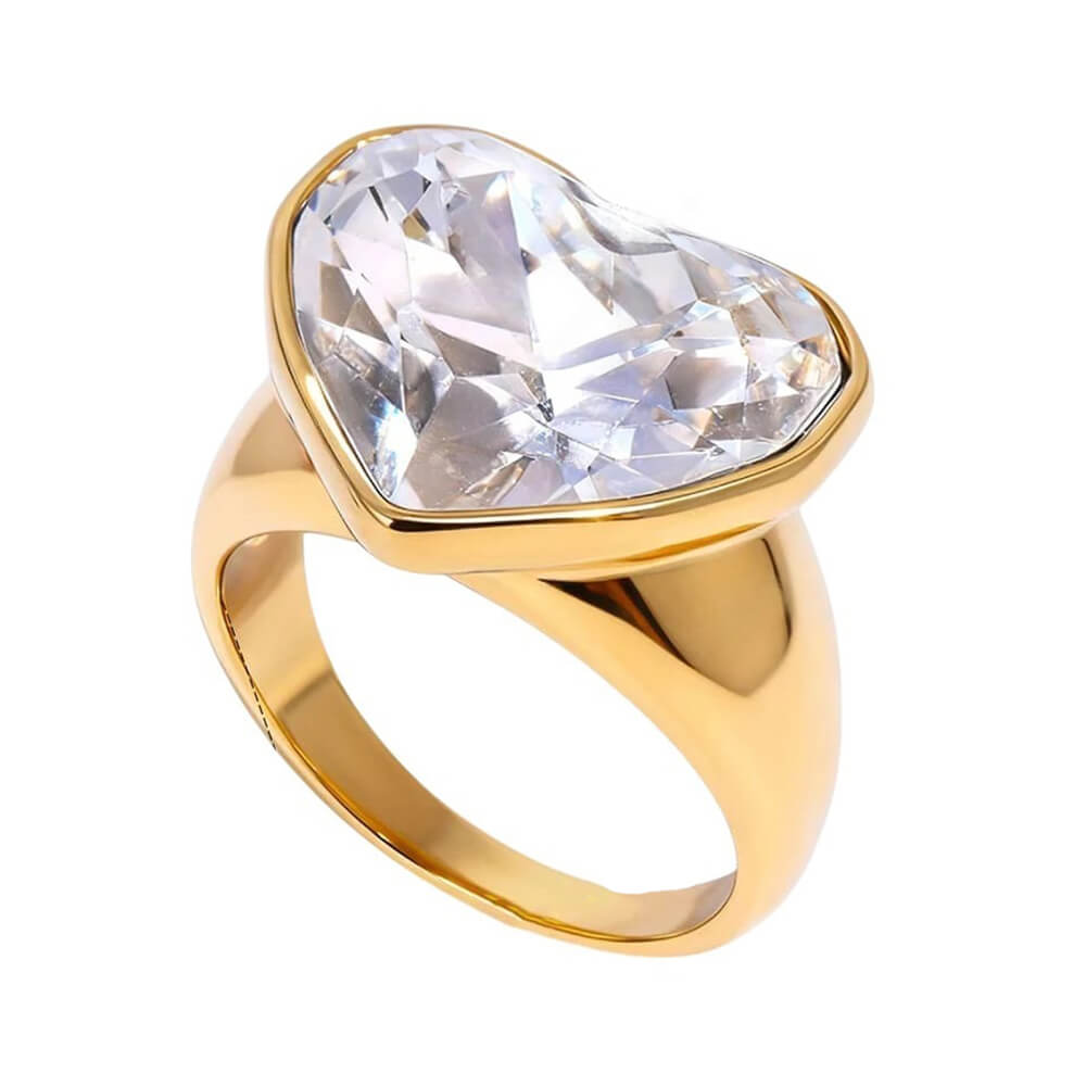 Blush Oversized Heart Ring