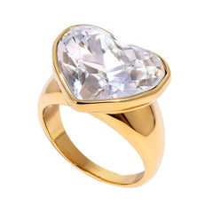 Blush Oversized Heart Ring