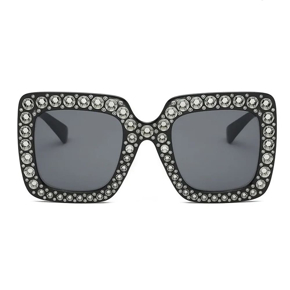 Oversized Square Rhinestone Sunglasses
