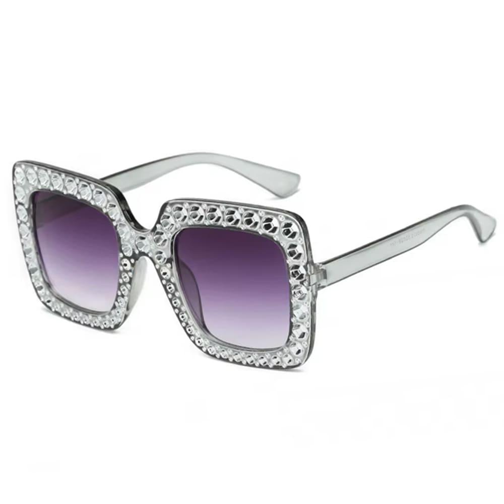 Oversized Square Rhinestone Sunglasses