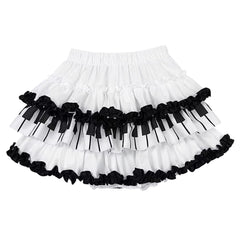 Play Me Something Piano Ruffle Mini Skirt