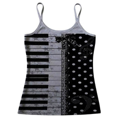 Piano Key Print Tank Top