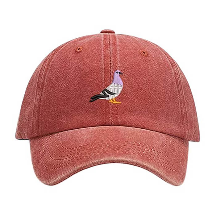 Pigeon Embroidery Baseball Cap