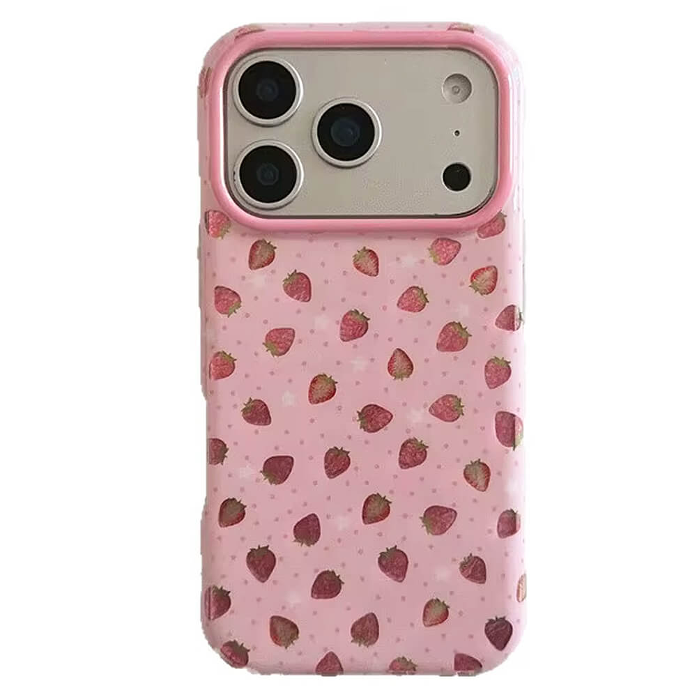 Pink Strawberry iPhone Case