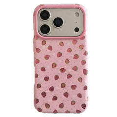 Pink Strawberry iPhone Case