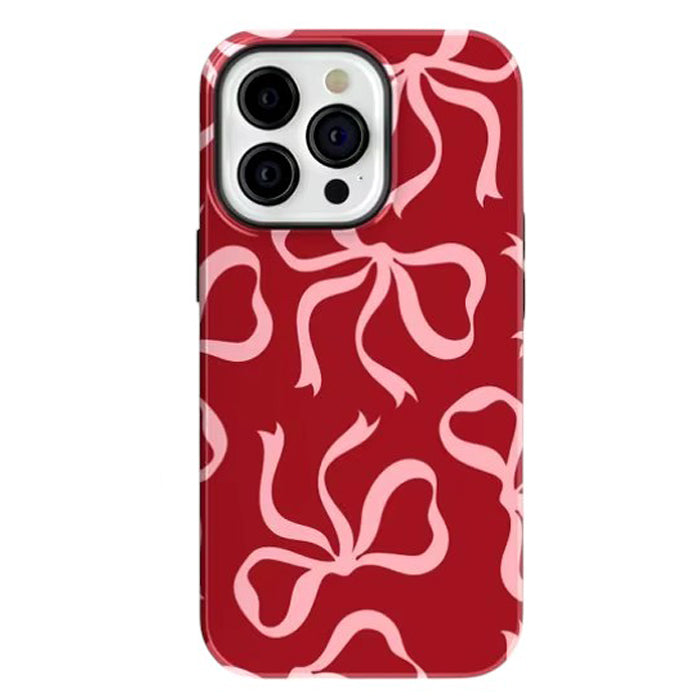 Soft Girl Bow Pattern iPhone Case