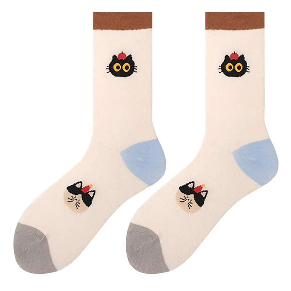 Playful Cat Crew Socks