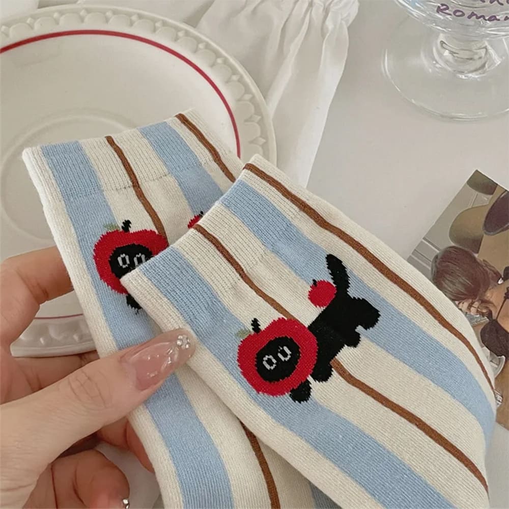 Playful Cat Crew Socks
