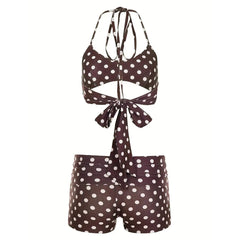 French Summer Polka Dot Bikini Set