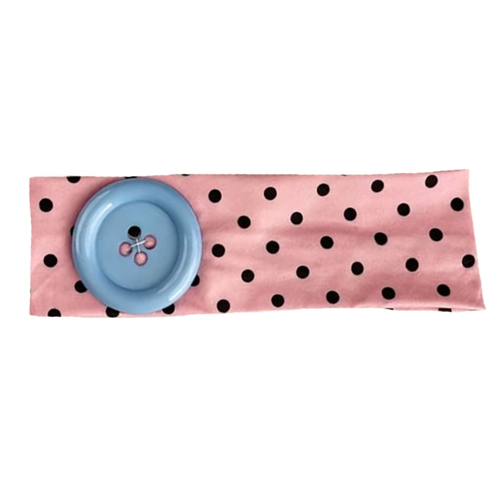 Polka Dot Button Headband