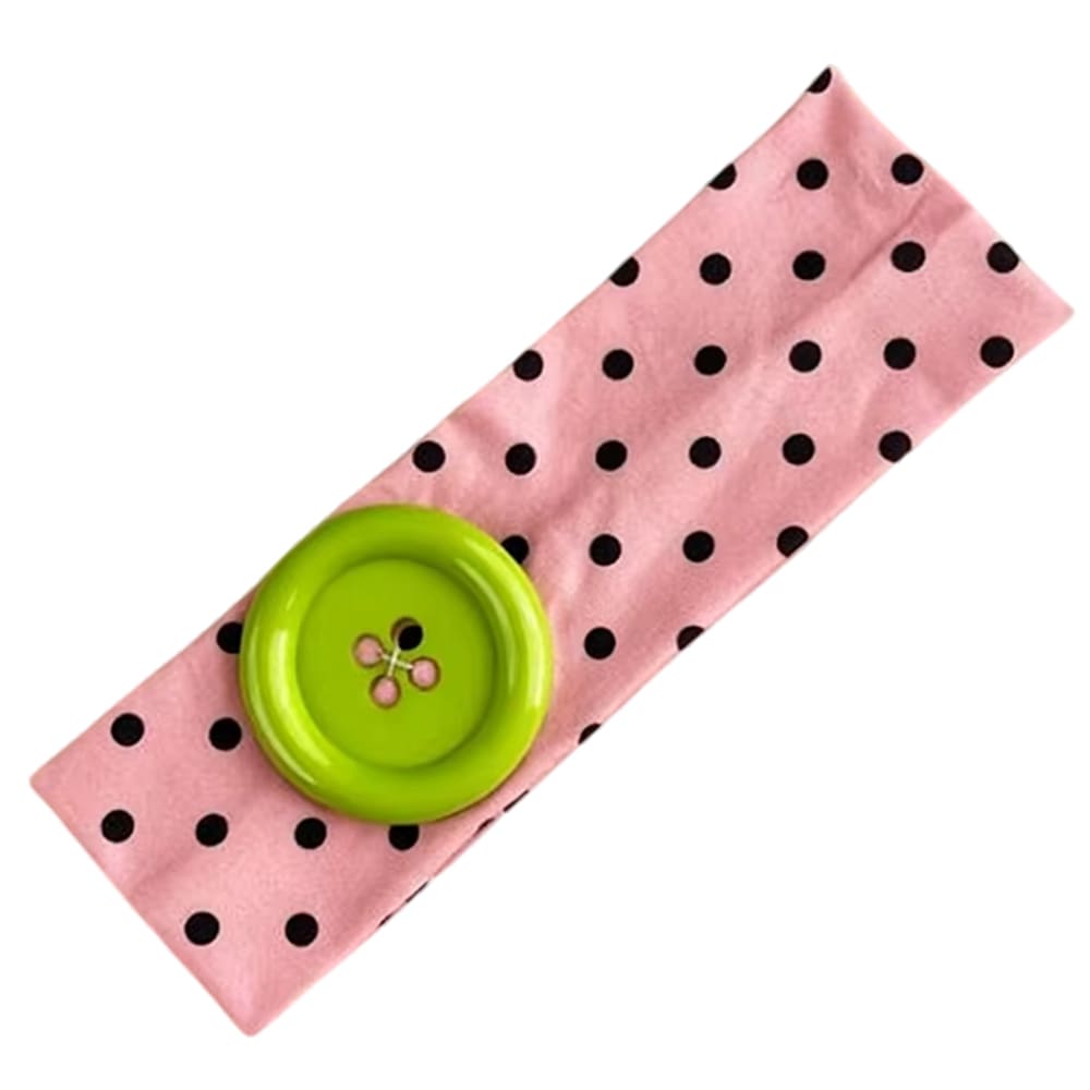Polka Dot Button Headband