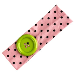 Polka Dot Button Headband