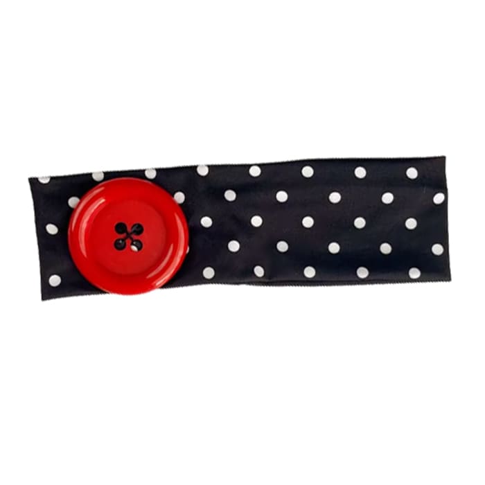 Polka Dot Button Headband