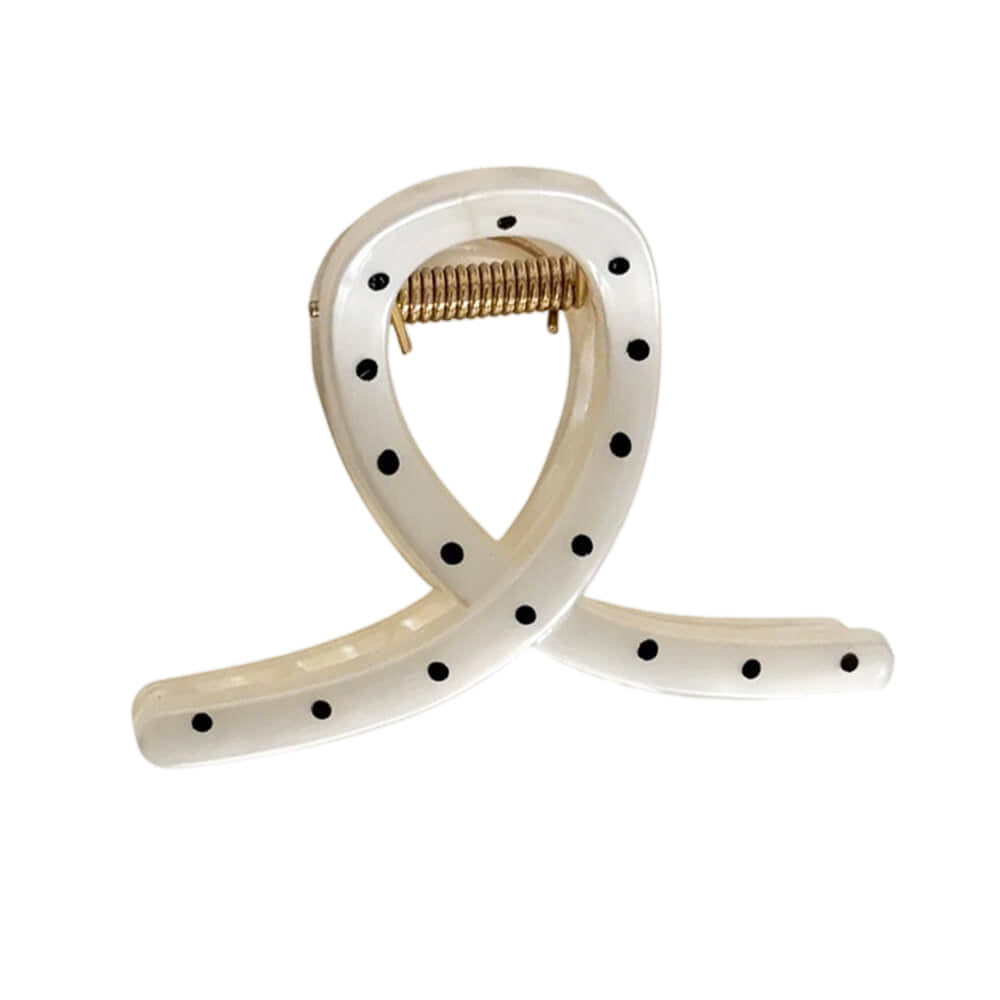Polka Dot Pattern Hair Claw Clips