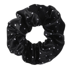 Polka Dot Satin Scrunchie