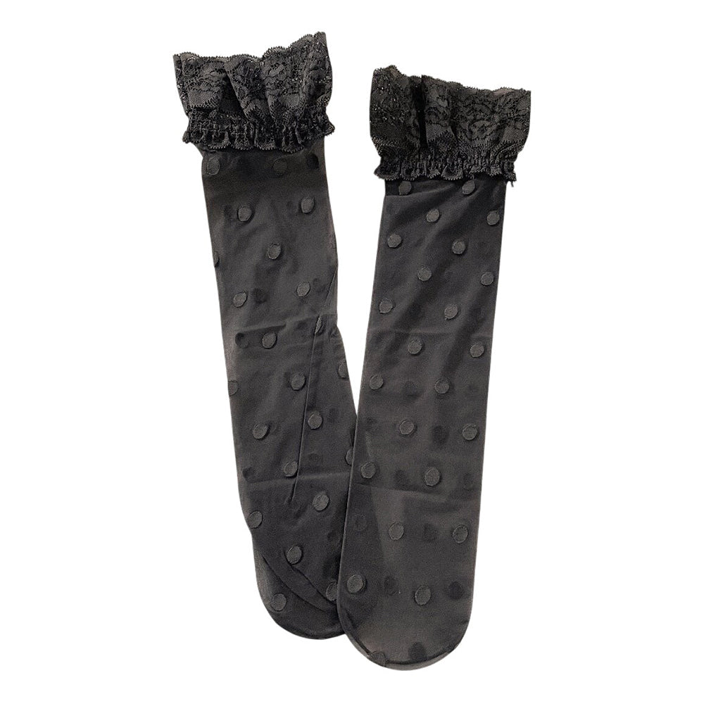 Polka Dot Sheer Knee High Socks