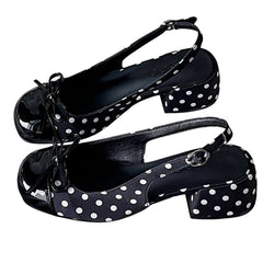 Princess Mood Polka Dot Slingback Sandals