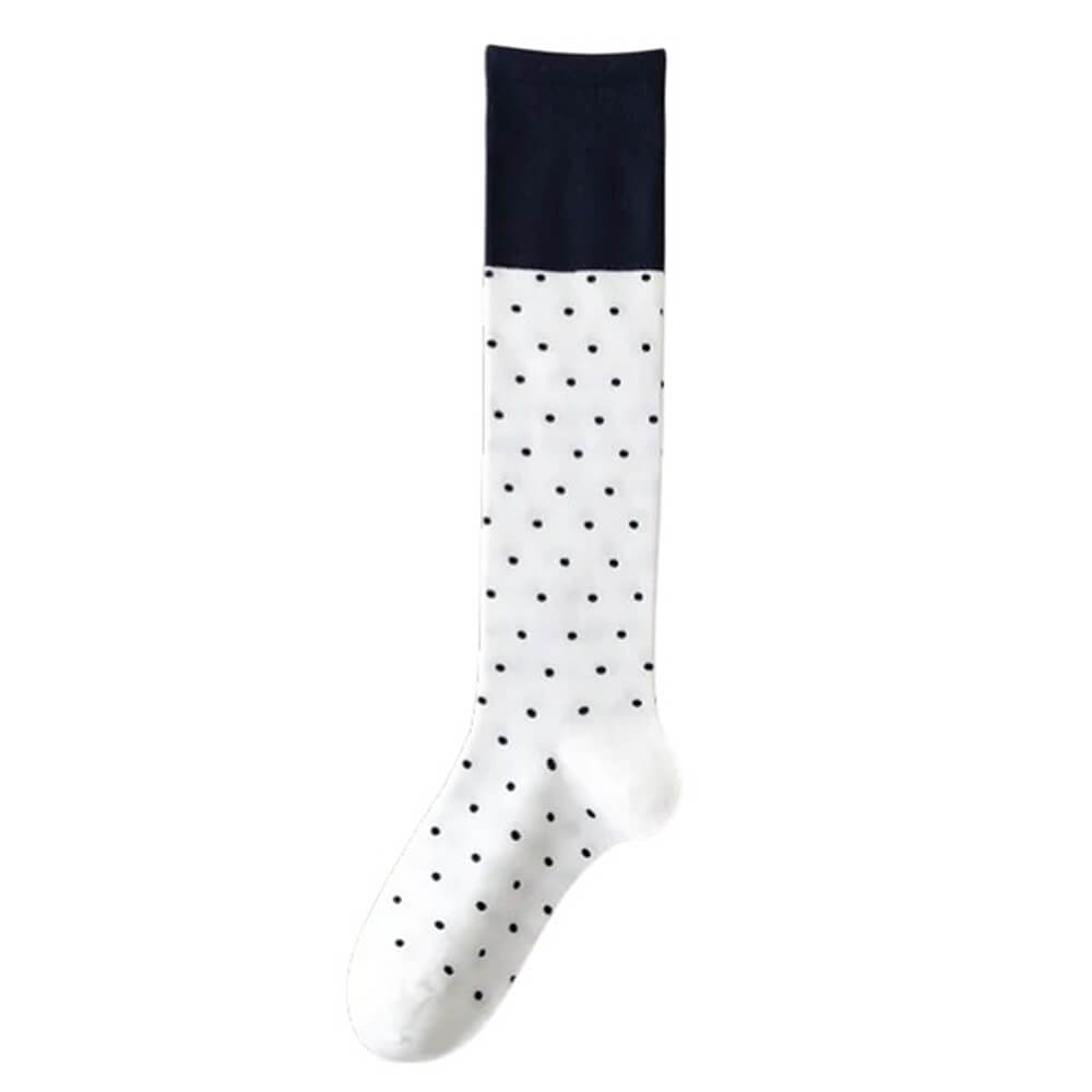 Preppy Polka Dot Knee High Socks