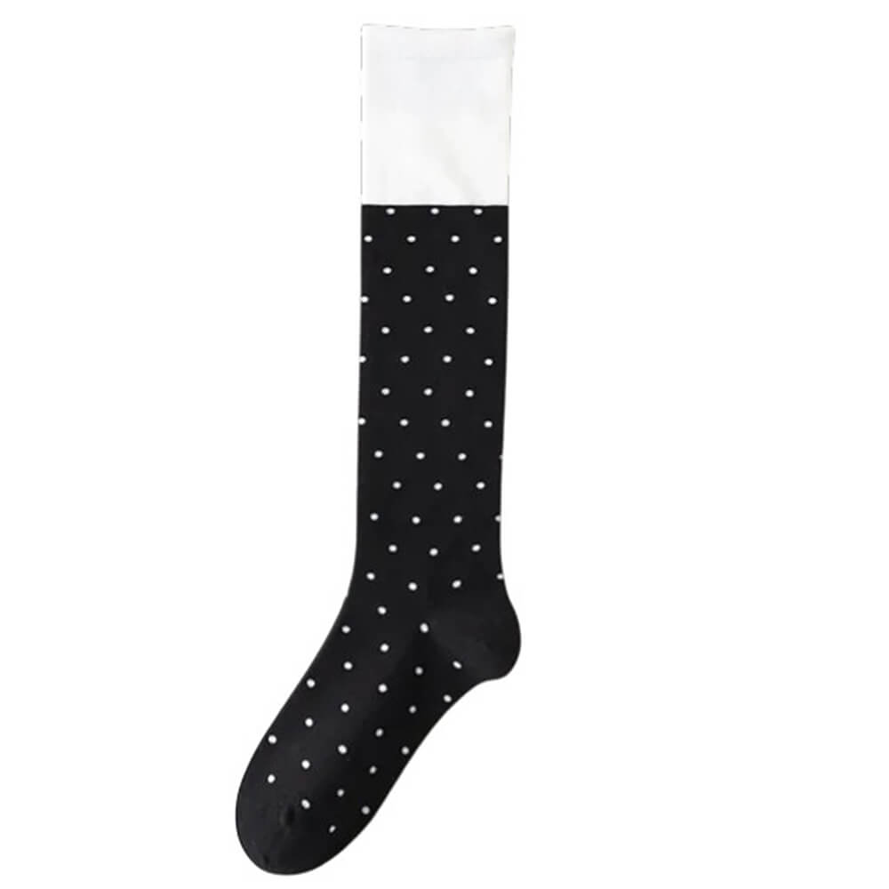 Preppy Polka Dot Knee High Socks