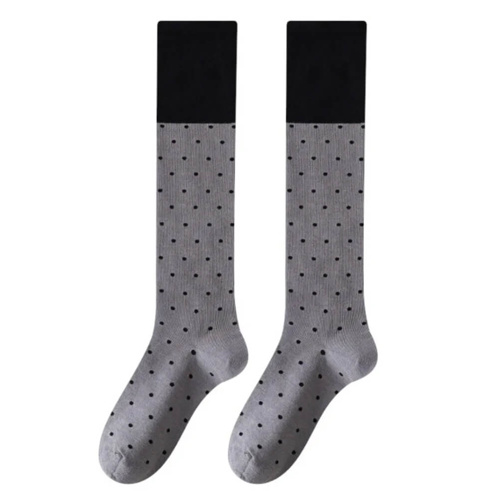 Preppy Polka Dot Knee High Socks