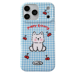 Puppy & Cherry iPhone Case