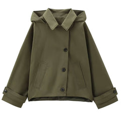 London Rainy Day Hooded Trench Jacket