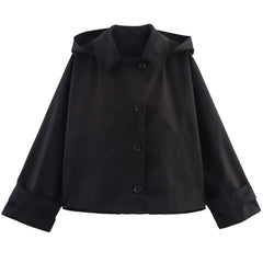 London Rainy Day Hooded Trench Jacket