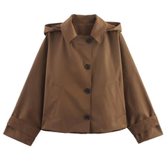 London Rainy Day Hooded Trench Jacket