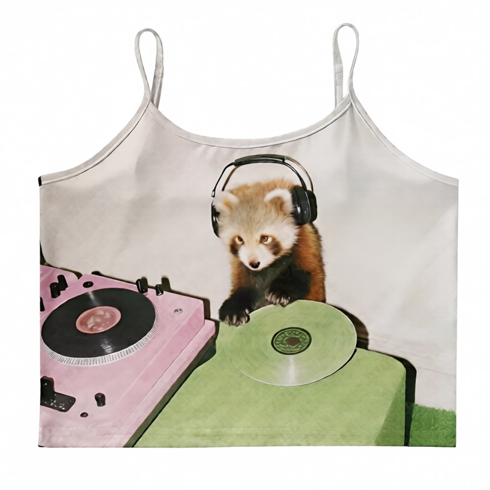 Red Panda DJ Y2K Tank Top