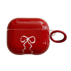 Red Bow Coquette AirPods Case