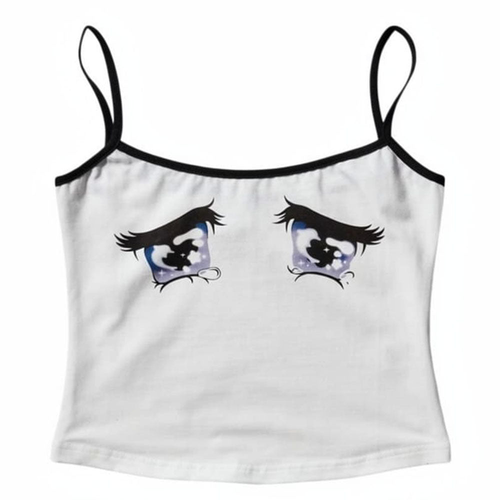 Sad Eyes Y2K Tank Top