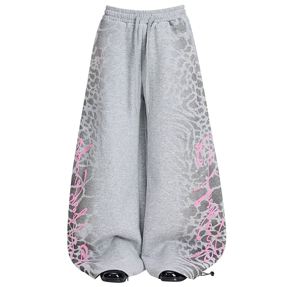 Skater Girl Leopard Print Sweatpants