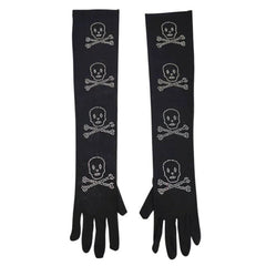 Skull Rhinestone Gloves