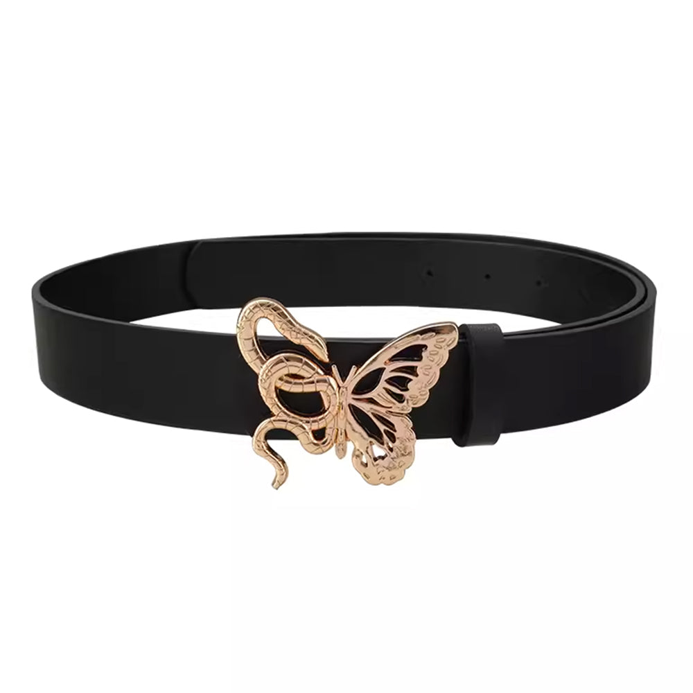 Snake and Butterfly Buckle Belt