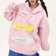 Snap Clip Oversized Hoodie