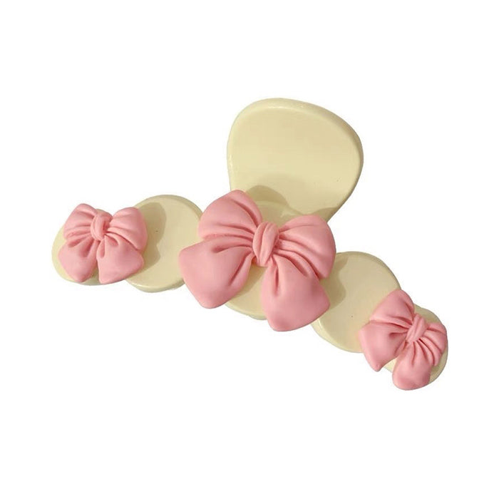 Soft Girl Bow Hair Claw